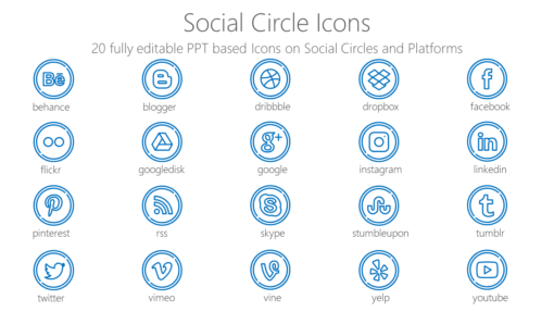 SMMI15 Social Circle Icons-pptinfographics