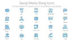 Social Media Slang Icons
