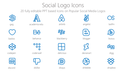 SMMI18 Social Logo Icons-pptinfographics