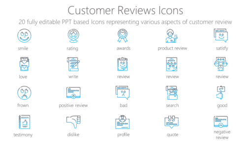SMMI1 Customer Reviews Icons-pptinfographics