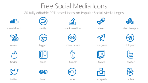 SMMI22 Free Social Media Icons-pptinfographics
