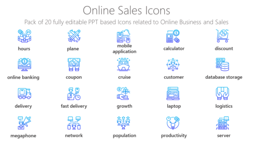 SMMI40 Online Sales Icons-pptinfographics