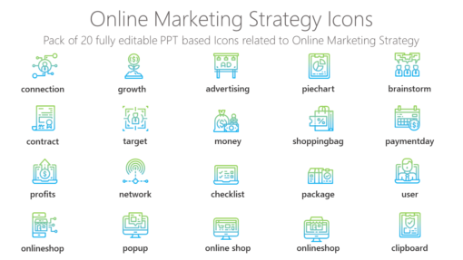 SMMI44 Online Marketing Strategy Icons-pptinfographics
