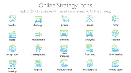 SMMI45 Online Strategy Icons-pptinfographics