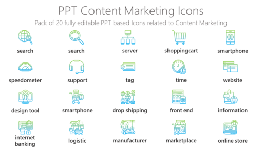 SMMI47 PPT Content Marketing Icons-pptinfographics
