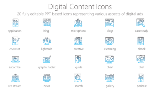 SMMI4 Digital Content Icons-pptinfographics