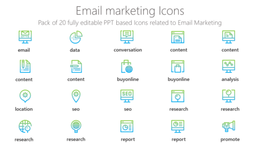 SMMI50 Email marketing Icons-pptinfographics