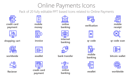 SMMI55 Online Payments Icons-pptinfographics