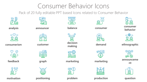SMMI64 Consumer Behavior Icons-pptinfographics