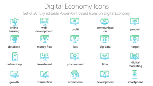 SMMI68 Digital Economy Icons-pptinfographics