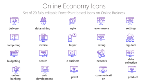 SMMI70 Online Economy Icons-pptinfographics