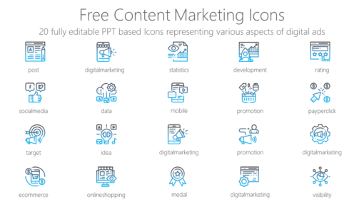 Free content marketing icons