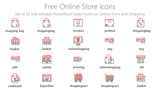 SMMI82 Free Online Store Icons-pptinfographics