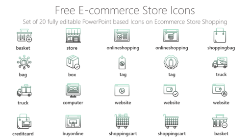 SMMI83 Free E commerce Store Icons-pptinfographics