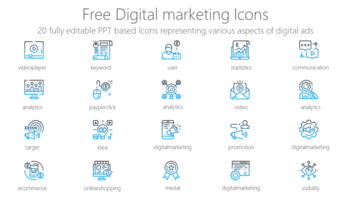 SMMI8 Free Digital marketing Icons-pptinfographics