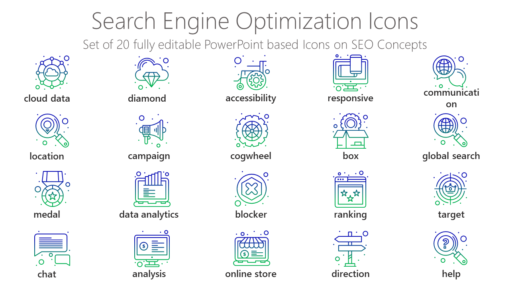 SMMI96 Search Engine Optimization Icons-pptinfographics