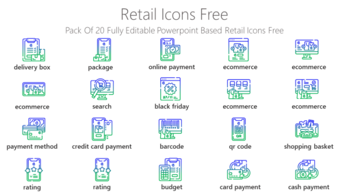 ECI43 Retail Icons Free-pptinfographics