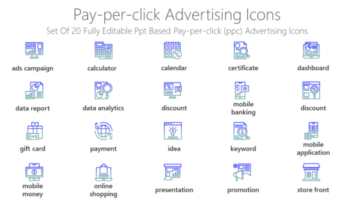 ECI62 Pay per click Advertising Icons-pptinfographics