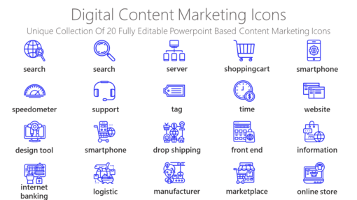 ECI66 Digital Content Marketing Icons-pptinfographics