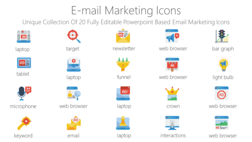 ECI68 E mail Marketing Icons-pptinfographics