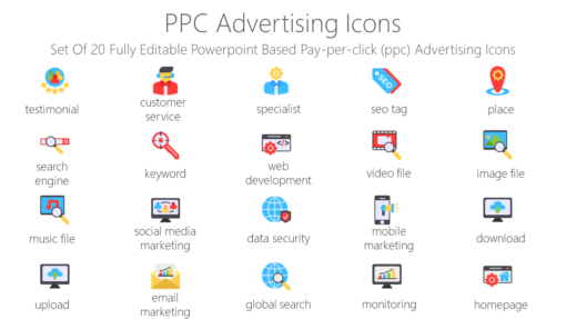 ECI70 PPC Advertising Icons-pptinfographics