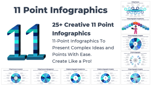11-Point Infographics collection in a collage
