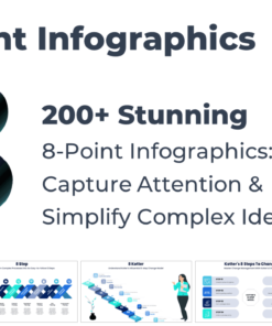 Collage of Circular 8-point infographics PPT templates