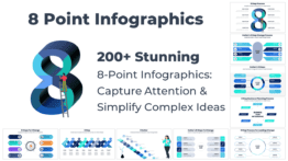 Collage of Circular 8-point infographics PPT templates