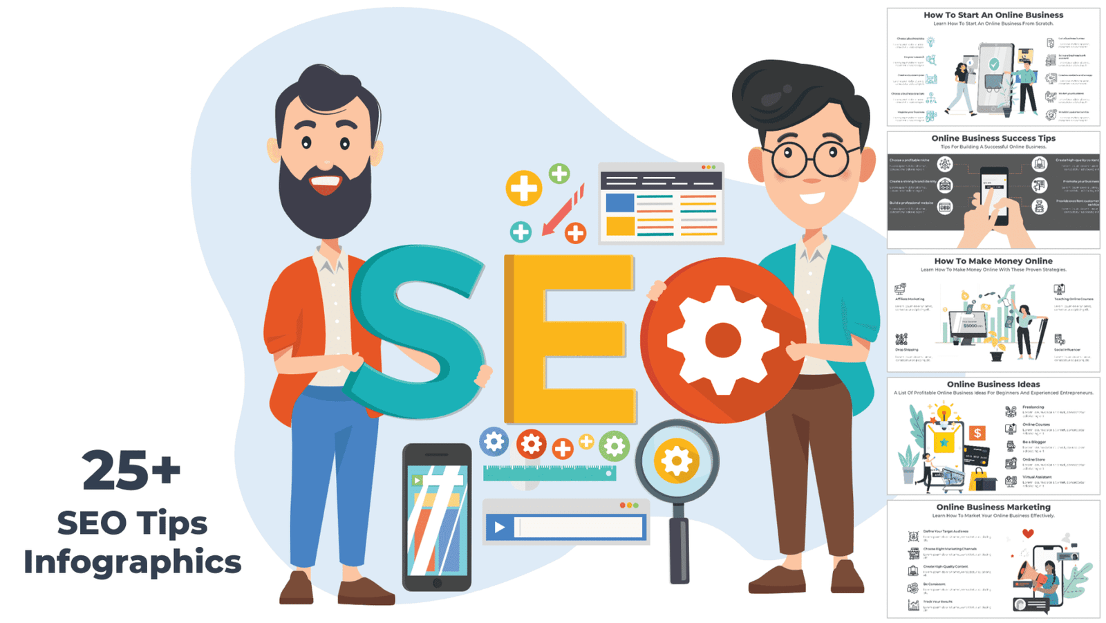 SEO Tips Infographics Collection