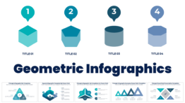 Geometric Shapes Infographics templates for creating stunning visuals with various geometric designs and patterns.