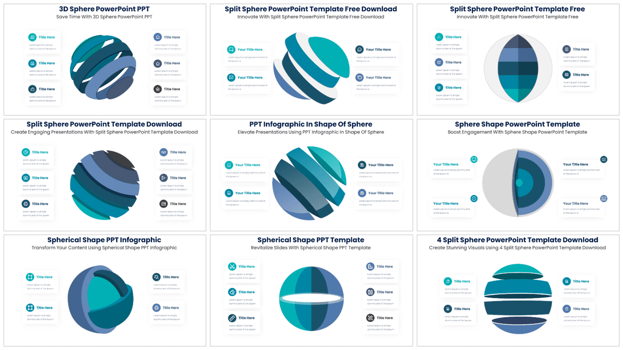 Spherical Infographics 7 Explore sphere perspective templates that bring depth and dimension to your presentations with an n sphere effect.