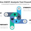 Creative SWOT Analysis Tool PowerPoint - Business for professionals. Achieve impactful storytelling with ease!