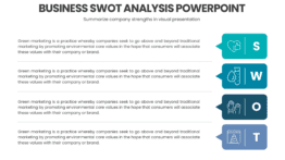 Business SWOT Analysis PowerPoint for strategic planning and business growth