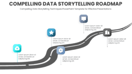 PowerPoint Roadmap Template showcasing compelling data storytelling techniques for effective story presentation and professional presentations.