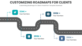 Professional PowerPoint Roadmap Template for customizing roadmaps for clients with client-specific roadmap design and effective presentation slides.
