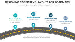 PowerPoint Roadmap Template for designing consistent layouts for roadmaps in professional presentations with effective ppt slides.