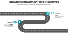 PowerPoint Roadmap Template for engaging presentations for executives with professional slides and interactive roadmap features for stakeholder engagement.