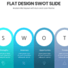 Flat Design SWOT Slide for clean modern business visuals