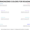 PowerPoint Roadmap Template for harmonizing colors for impact in professional presentations with strategic color schemes for project slides.