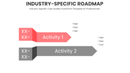 PowerPoint Roadmap Template for industry-specific case studies featuring tailored case study slides and a professional presentation design.