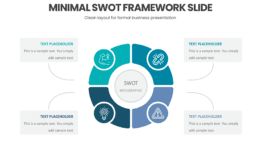 Minimal SWOT Framework Slide for clean and modern look
