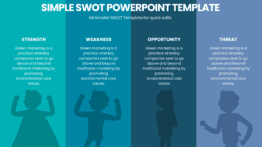 Simple SWOT PowerPoint Template for strategic planning and business growth