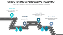 PowerPoint Roadmap Template for structuring a persuasive presentation using effective storytelling techniques and professional ppt slides.