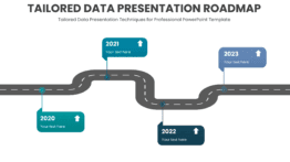 Professional PowerPoint Roadmap Template for tailored data presentation techniques with effective audience-focused PPT slides.