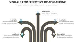 Professional PowerPoint Roadmap Template for visuals for effective roadmapping with customizable slides and key elements for business presentations