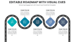 PowerPoint Roadmap Template for enhancing engagement with visual cues in professional presentations and effective slide designs.