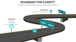 PowerPoint Roadmap Template showcasing Typography for Clarity with effective presentation typography and visual design best practices.