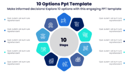 10 Options Ppt Template - Make informed decisions! Explore 10 options with this engaging PPT template