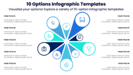 10 Options Infographic Templates - Visualize your options! Explore a variety of 10-option infographic templates