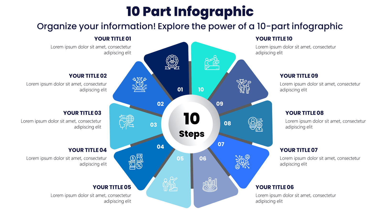 10 Part Infographic - Organize your information! Explore the power of a 10-part infographic